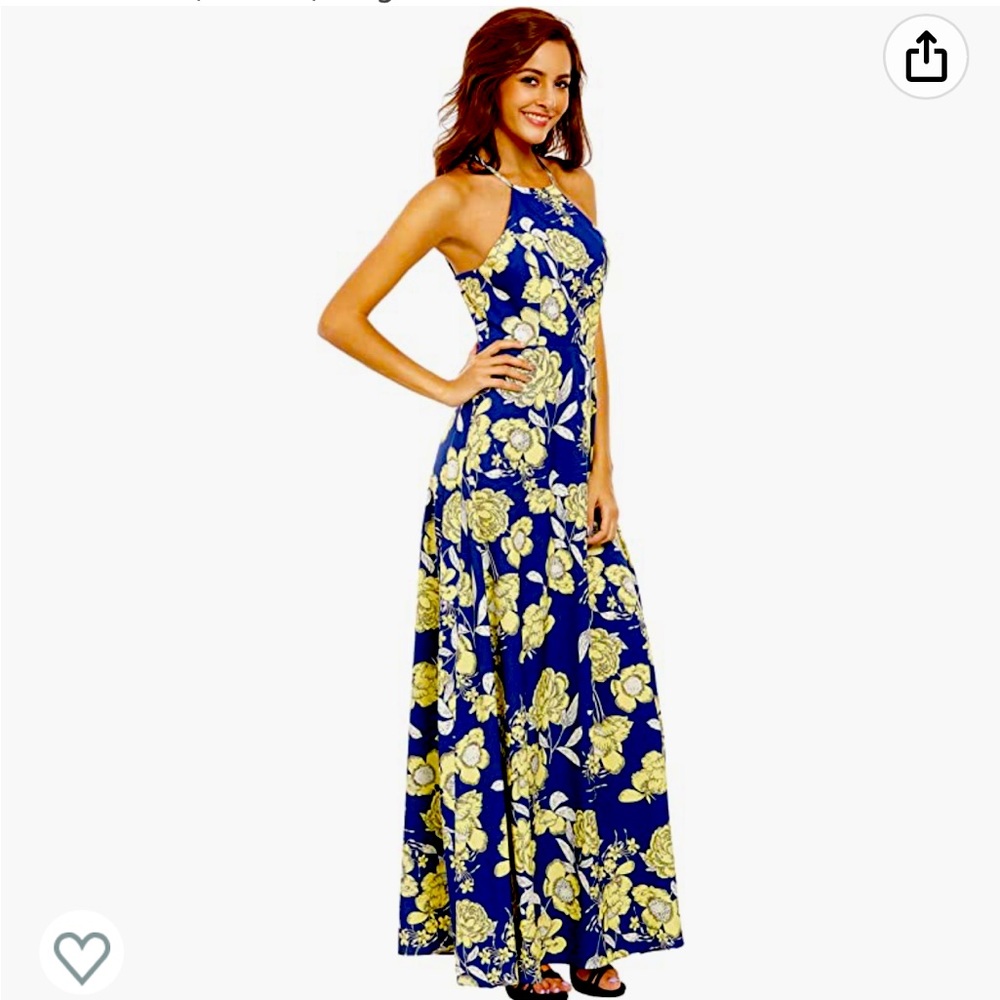 Halter neck maxi dress